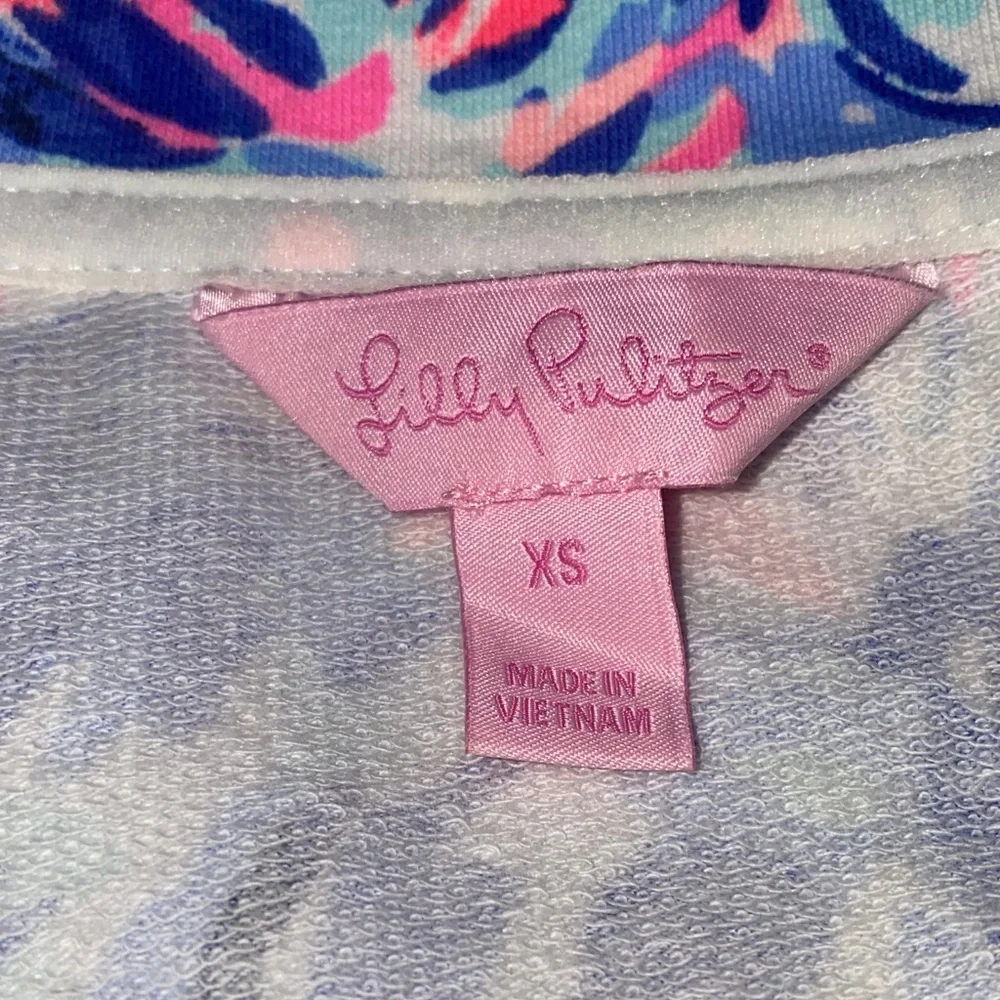 Lily Pulitzer xs zip up pink blue green
